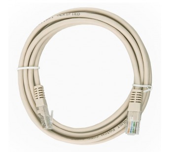 Патч-корд литой AOPEN UTP кат. 5е, серый, 2 м. (1/100)#2107810