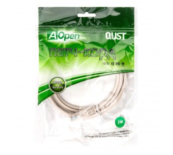 Патч-корд литой AOPEN UTP кат. 5е, серый, 2 м. (1/100)#2107809