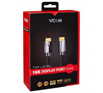 Кабель соединительный DP--> DP v2.1 80GBps, 8K@60Hz, 2m,медь, VCOM <CG655-2.0>#2107861