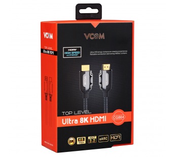 Кабель HDMI 19M/M,ver. 2.1, 8K@60 Hz 2m VCOM <CG864-2M> (1/40)#2108687