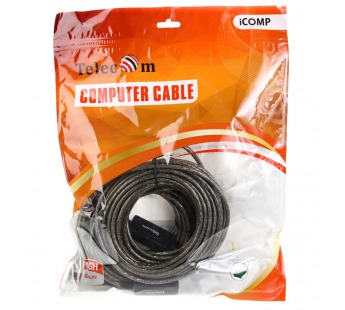 Кабель удлинительный USB 2.0-repeater, активный <Am--> Af> 15м TELECOM <TUS7049-15M> (1/40)#2108682