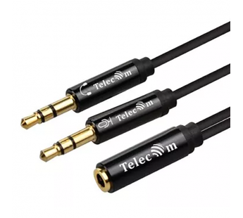 Кабель-переходник 2*3.5ST(M)/3.5 ST(F), 0.2м, TELECOM PRO <TAV205M-0.2M> (1/200)#2108378
