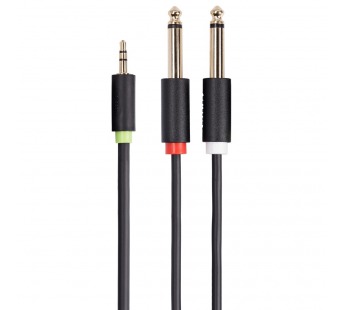 Кабель-переходник 3.5ST(M)/2X6.35 ST(M), 3м, TELECOM PRO <TAV6168-3M> (1/100)#2108376