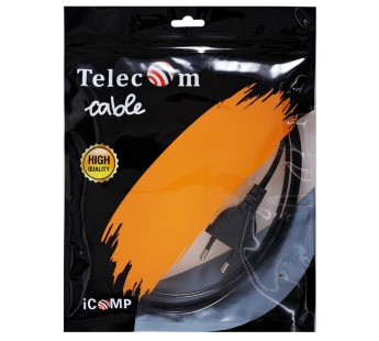 Кабель для аудио-видео техники IEC-320-C7, 2-pin 1,8m ,черный, медь, TELECOM <TE023-CU0.5-1.8M> (1/180)#2108135