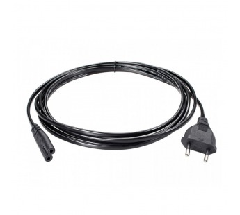 Кабель для аудио-видео техники IEC-320-C7, 2-pin 3m ,черный, медь,TELECOM <TE023-CU0.5-3M> (1/100)#2108295