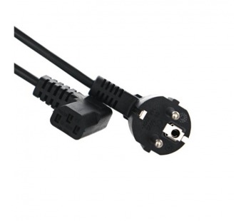 Кабель компьютер--> розетка 220V EU (угловой) <3м> TELECOM <TP021DA-3.0-BK> (1/50)#2114962