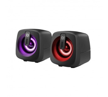 Акустическая 2.0 система DEFENDER J1 6Вт, подсветка, питание от USB, черный (1/30)#2109018