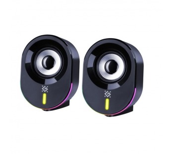 Акустическая 2.0 система DEFENDER Solar 8 10Вт, BT/Light питание от USB, черный (1/12)#2109016