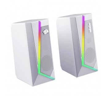 Акустическая 2.0 система REDRAGON Anvil белый,5 Вт,RGB,USB+3.5мм (1/20)#2109013