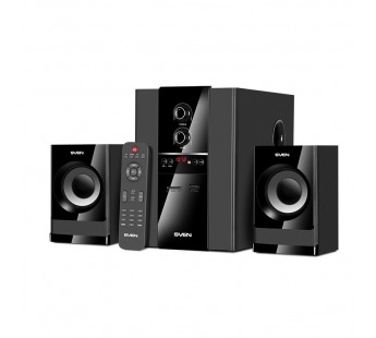 Акустическая система SVEN АС MS-1821 (44 Вт, Bluetooth, пульт, дисплей, FM, USB, SD), черный (1/4)#2108652