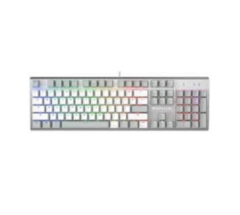 Клавиатура проводная игровая механическая A4TECH Fstyler FS100 Neon серый/белый USB for gamer LED (FS100 (Grey/White))(1/10)#2138201