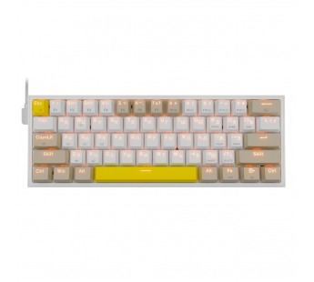 Клавиатура проводная игровая механическая REDRAGON Fizz RU, RGB, красные свитчи, беж-желтый (1/10)#2109474