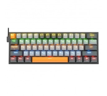 Клавиатура проводная игровая механическая REDRAGON Fizz RU, RGB, красные свитчи, сер-оранжевый (1/10)#2109473