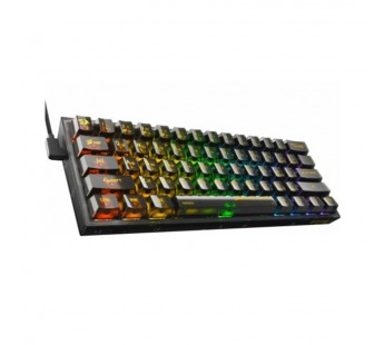 Клавиатура проводная игровая механическая REDRAGON Fizz RU, RGB, прозрачный черный (1/20)#2109469