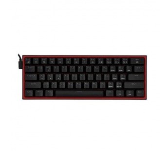 Клавиатура проводная игровая механическая REDRAGON Fizz RU, радужн, 61кн, черный/красный (1/20)#2109467