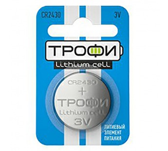 Элемент питания Трофи CR2430-1BL ENERGY POWER Lithium (10/240/30240)#2108543