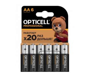 Элемент питания OPTICELL PROFESSIONAL LR6 BL6 (6/72)#2108416