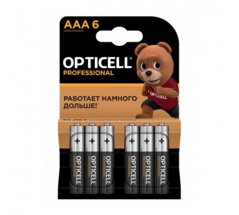 Элемент питания OPTICELL PROFESSIONAL LR03 BL6 (6/72)#2108414