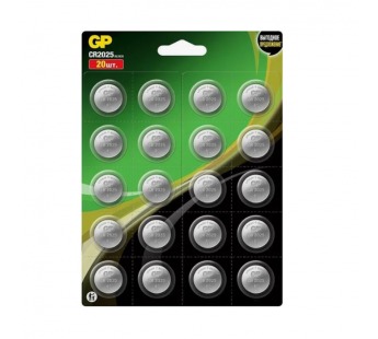 Элемент питания GP  CR 2025  BL20    (20/600/2400)#2108559
