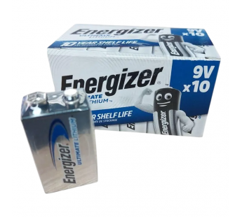 Элемент питания ENERGIZER  6FR61 Lithium 9V (крона)  (10 BOX)   (10/40)#2108491