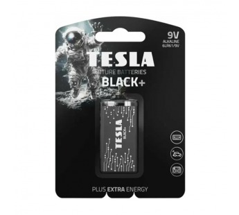 Элемент питания TESLA BATTERIES 9V BLACK+ 6LR61/BLISTER FOIL 1 PC (1/12/240/7200)#2108540