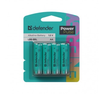 Элемент питания DEFENDER LR6 АА PowerPulse BL8  (80/240)#2108456