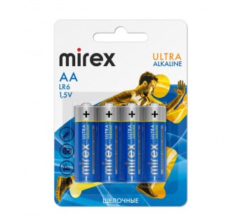 Элемент питания Mirex LR6 / AA 1,5V  4 шт (4/48/480), ecopack#2108470
