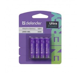 Элемент питания DEFENDER LR03 ААА UltraPower BL4 (40/240)#2108501