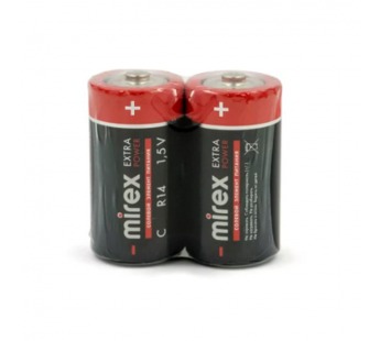 Элемент питания Mirex R14 / C 1,5V  2 шт (2/12/96), shrink#2108524
