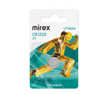 Элемент питания Mirex CR1220  3V  1 шт (1/60/360), ecopack#2108411
