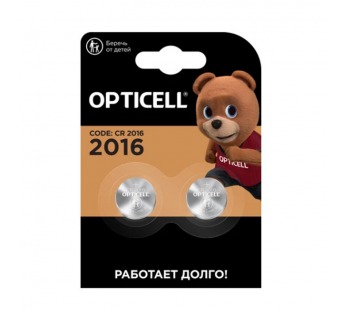 Элемент питания OPTICELL SPECIALTY CR2016 BL2 (2/20/200/33600)#2108391