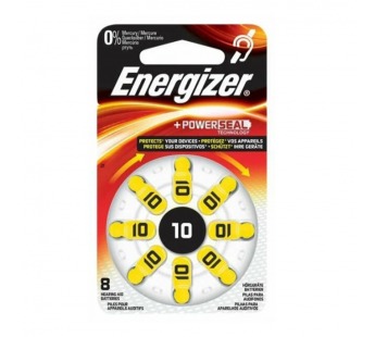 Элемент питания ENERGIZER ZA 10 (8бл) (для слуховых аппаратов) (8/48/192)#2108382