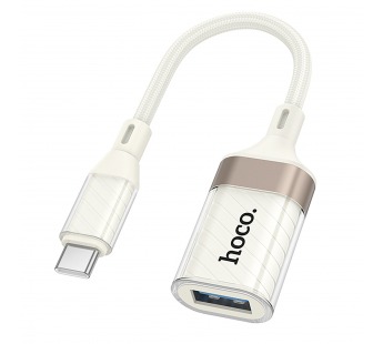 Переходник USB (м) - Type-C (п) Hoco UA39A Crystal (apricot) (240958)#2109457