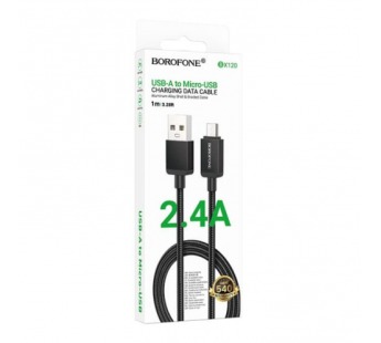 Кабель USB - Micro BOROFONE BX120 (черный) 1м, мятая упаковка#2108988