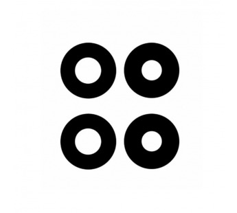 Стекло камеры для Xiaomi Redmi Note 14 Pro 5G (24090RA29G) (комплект 4 шт.) Черный#2138236