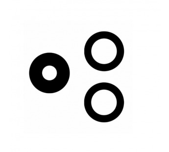 Стекло камеры для Samsung Galaxy S24 FE (S721B) (комплект 3 шт.) Черный#2142001