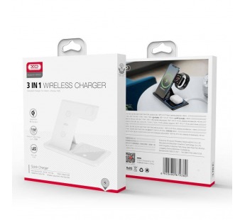Беспроводное зарядное устройство XO WX023, 3в1 15w, цвет белый#2108971
