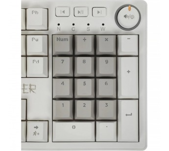 Клавиатура Defender Dasher GK-472 104кн, YH красн, 1.5м, (механическая) (gray/white) (241388)#2137847