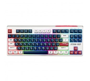 Клавиатура Defender Storm Grip GK-188 87+FN,2.4G+BT (беспроводная, мембранная) (white/blue) (241384)#2137851