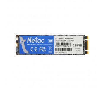 Внутренний SSD  Netac  128GB  N535N, SATA-III, R/W - 510/440 MB/s, (M.2), 2280, 3D NAND#2135178