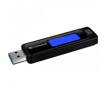 USB 3.0  64GB  Transcend  JetFlash 760  чёрный/голубой#2109113