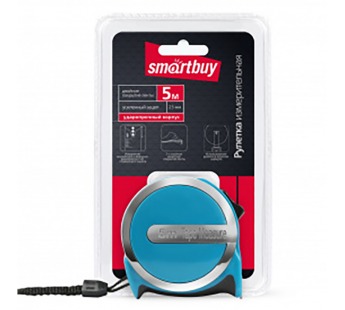 Рулетка SMARTBUY измерительная 5мх25мм, пластиковый ударопрочный корпус, усиленный зацеп (1/120)#2109151