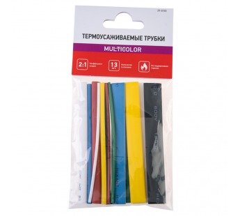 Набор термоусаживаемых трубок ТУТ нг №3 MULTICOLOR 2:1, упаковка 13 шт. по 10 см REXANT (10/250)#2109132