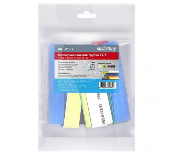 Термоусаживаемая трубка SMARTBUY 12/6 набор (набор 7 цветов по 3 шт, 10 см) (10/340)#2109136