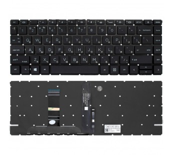 Клавиатура для HP Elitebook 640 G10 черная с подсветкой#2109145