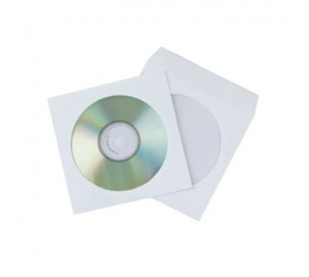 Конверт для CD дисков D2 Tech CDC-2-25, с окном, клей дискрин, упаковка 25 шт. (25/1000)#2109226