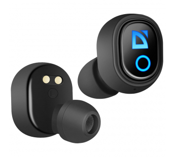 Наушники внутриканальные DEFENDER Twins 639 PB, TWS, Bluetooth, черные (1/40)#2109589