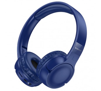 Наушники полноразмерные Borofone BO32 Show, беспроводные, bluetooth 5.4, AUX, цвет: синий (1/60)#2109316