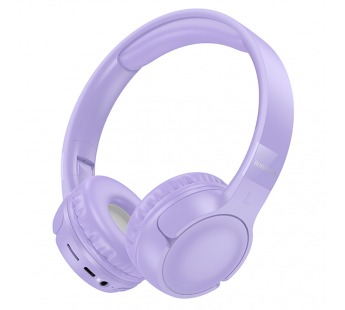 Наушники полноразмерные Borofone BO32 Show, беспроводные, bluetooth 5.4, AUX, цвет: фиолетовый (1/60)#2109304