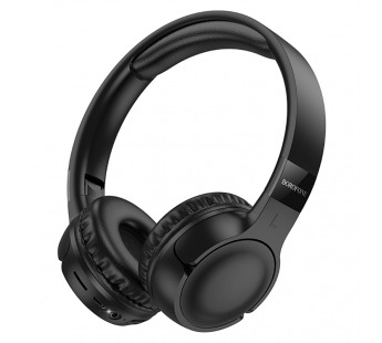 Наушники полноразмерные Borofone BO32 Show, беспроводные, bluetooth 5.4, AUX, цвет: чёрный (1/60)#2109303